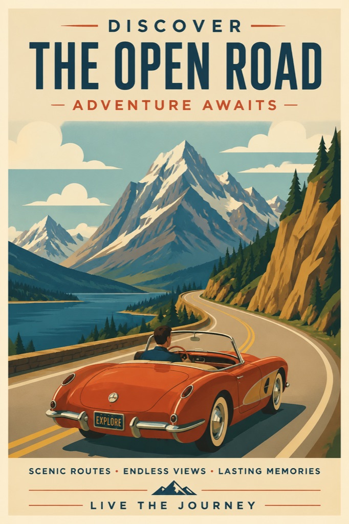 Vintage travel poster